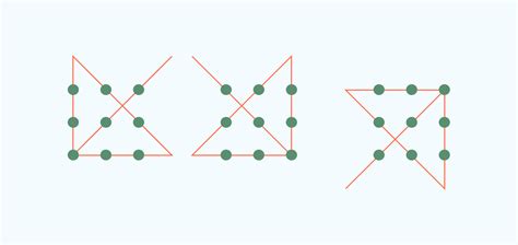 connect dots using 4 lines|Nine Dots Puzzle .